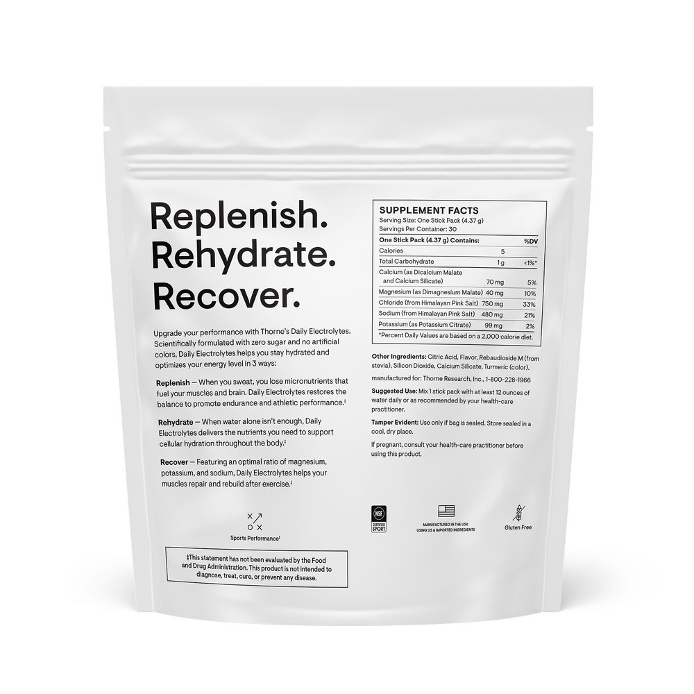 Thorne Daily Electrolytes Blood Orange NFS Certified For Support