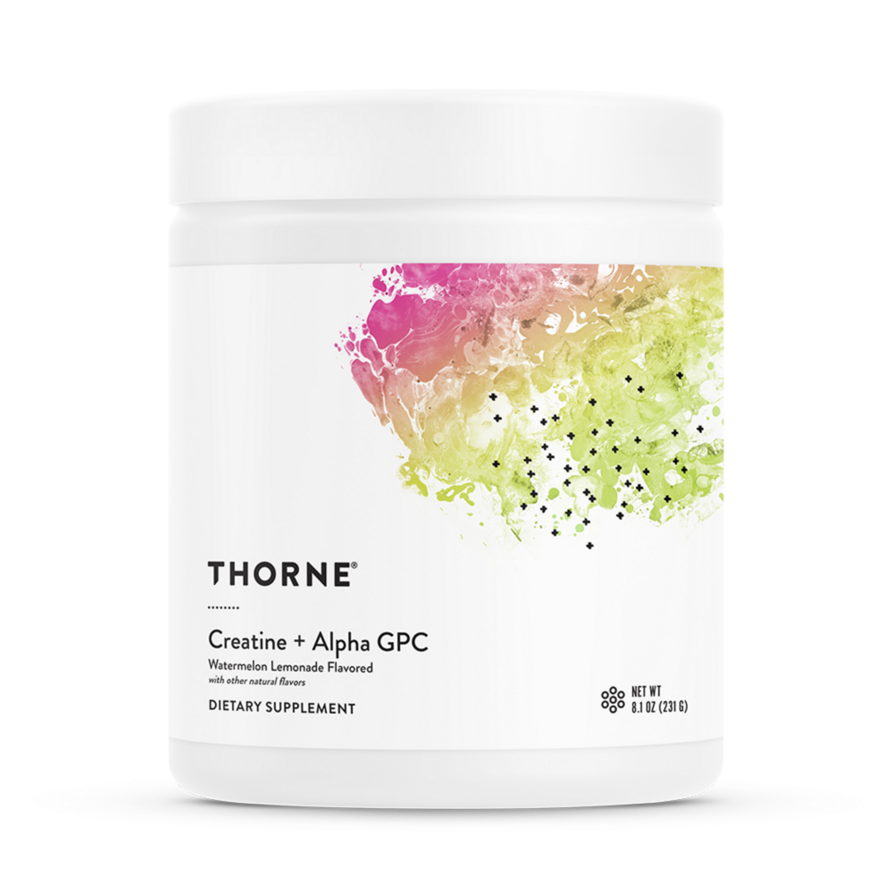 Thorne Creatine + Alpha GPC (Watermelon Lemonade Flavored) NSF Certified For Sport