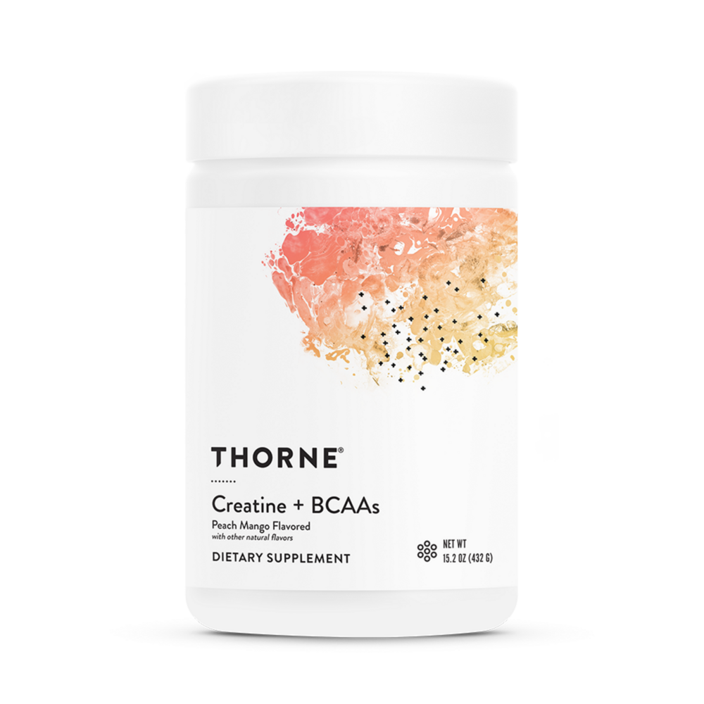 Thorne Creatine + BCAAs Peach Mango NSF Certified For Sport