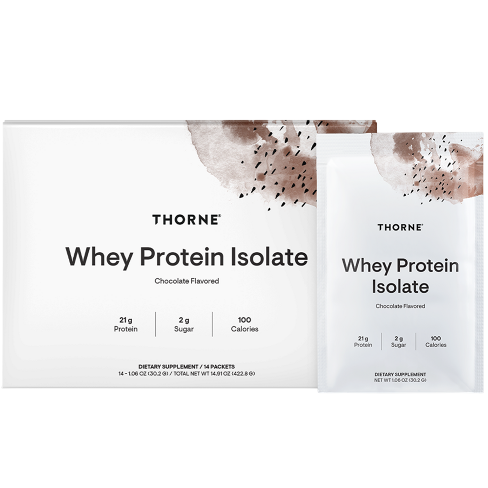 Thorne Whey Protein Isolate - Travel Packs - Chocolate NSF CERTIFIED FOR SPORT