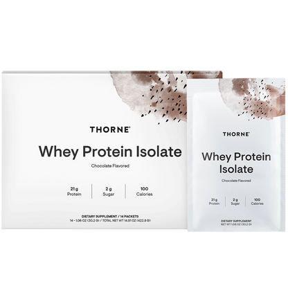 Thorne Whey Protein Isolate - Travel Packs - Chocolate NSF CERTIFIED FOR SPORT
