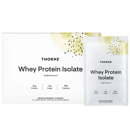Thorne Whey Protein Isolate - Travel Packs - Vanilla NSF CERTIFIED FOR SPORT