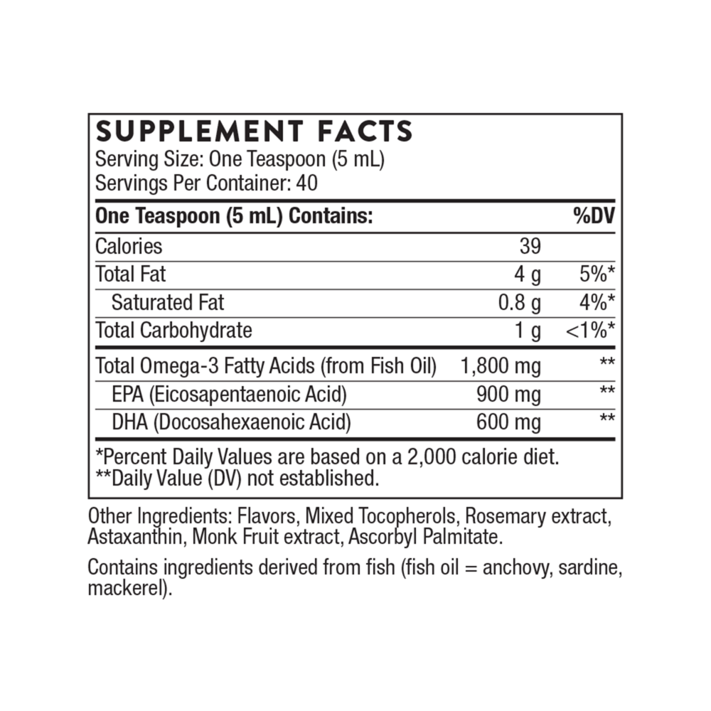 Thorne Omega Superb Lemon Berry EPA/DHA