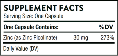 Thorne Zinc Picolinate 30mg - NSF Certified for Sport