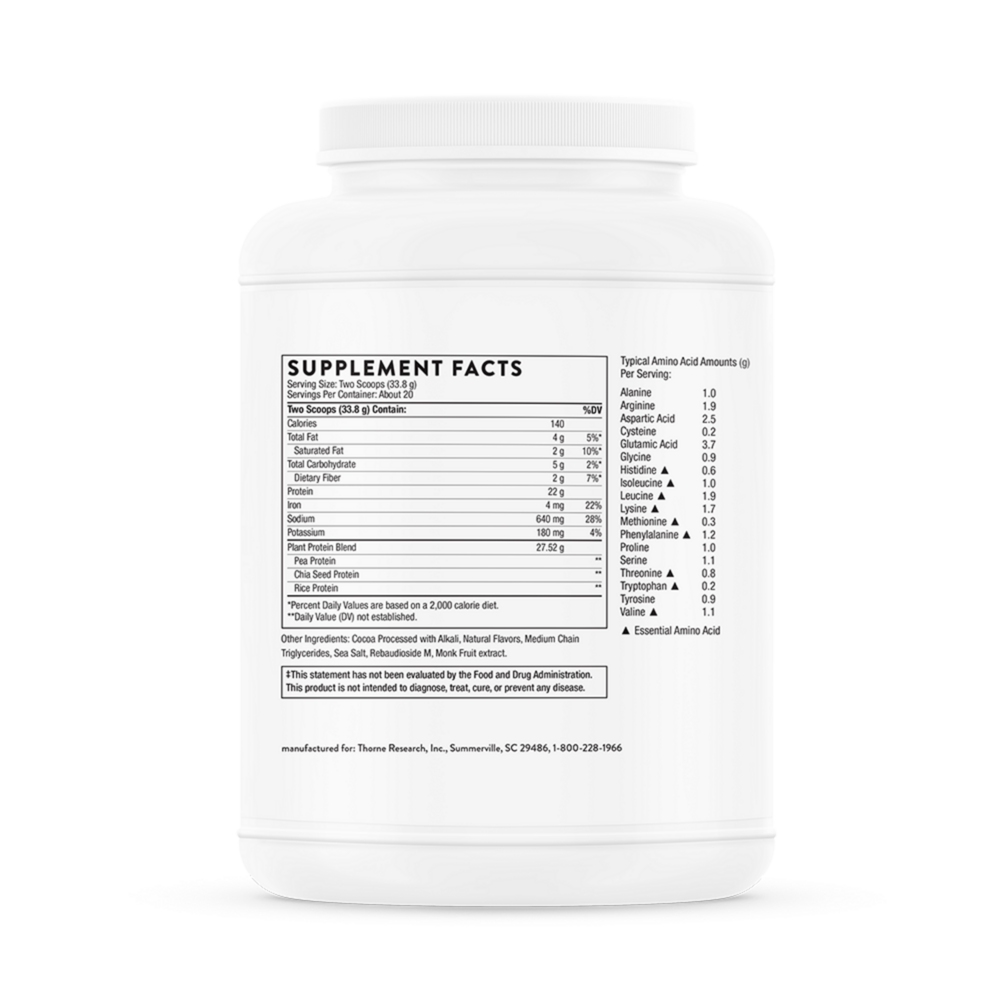 Thorne Plant Protein Powder NSF Certified for Sport