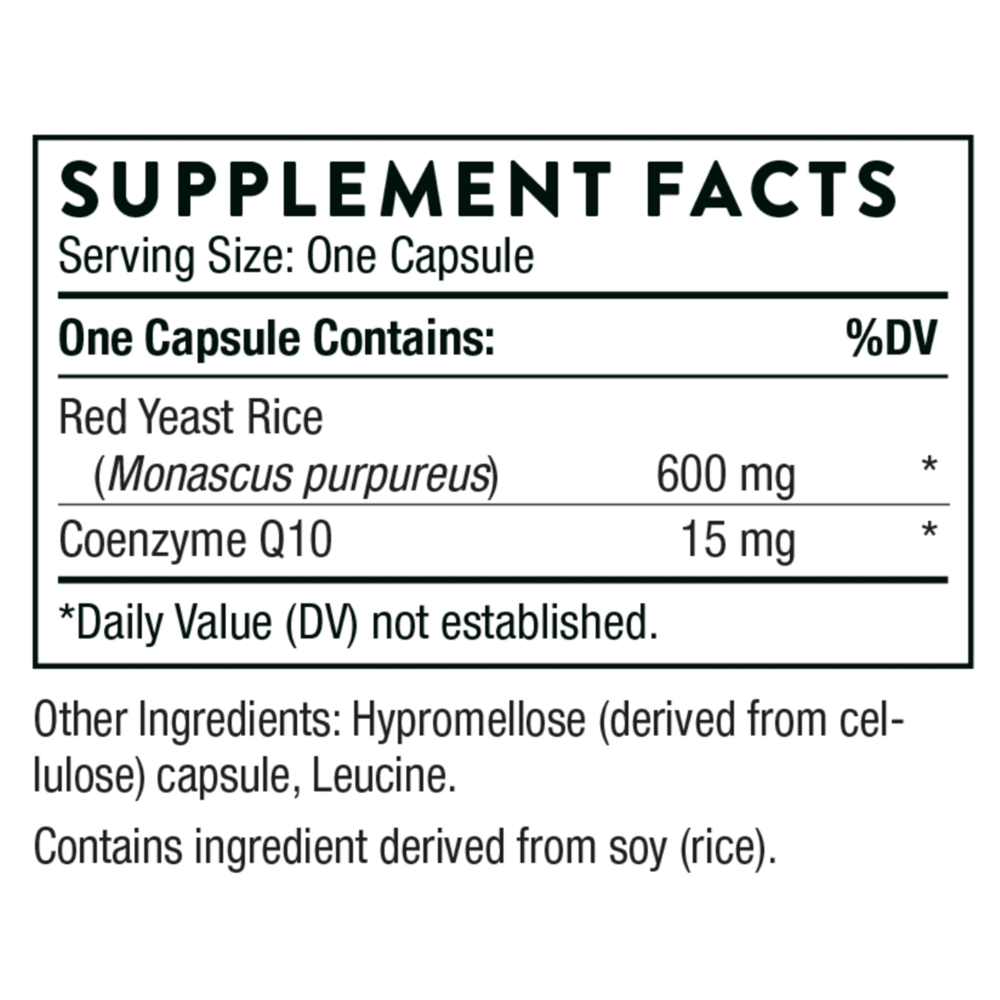 Thorne Red Yeast Rice + CoQ10 (formerly Choleast)