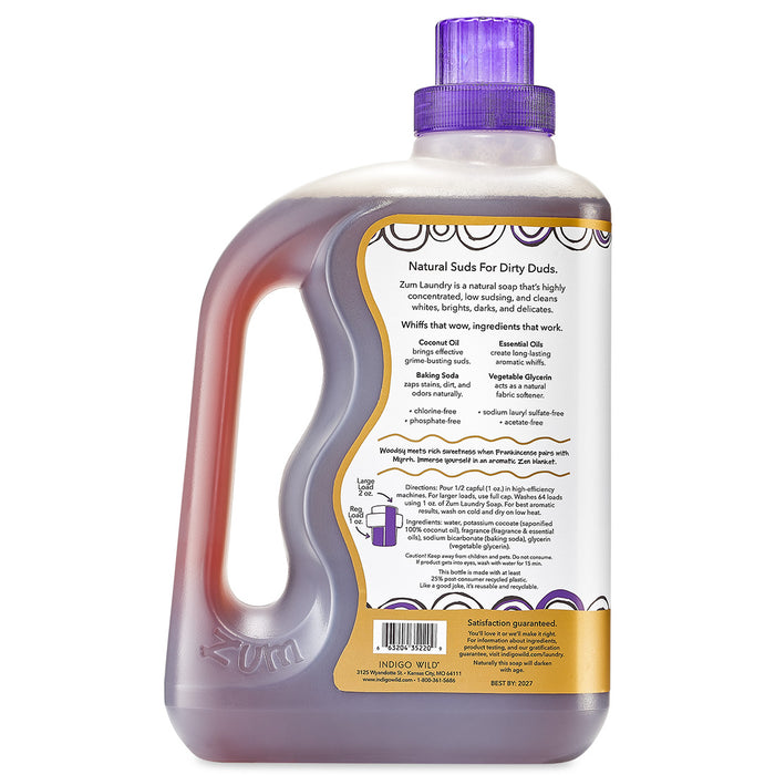 Frankincense & Myrrh 64 oz. Zum Laundry Soap